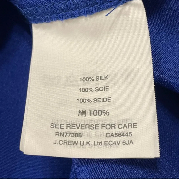 J. CREW Silk Bell Sleeve Top in Cobalt - Picture 5 of 6